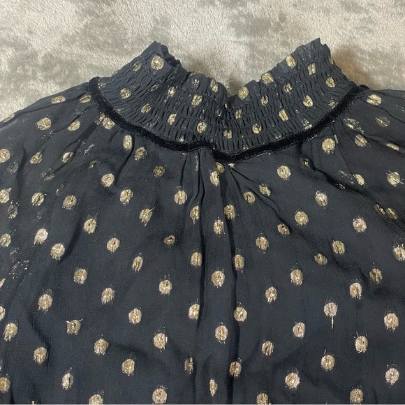 Velvet by Graham & Spencer Black and Gold Dress Size L - Picture 4 of 12